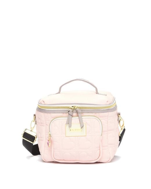 Betsey Johnson Multicolor Heart Quilted Lunch Tote