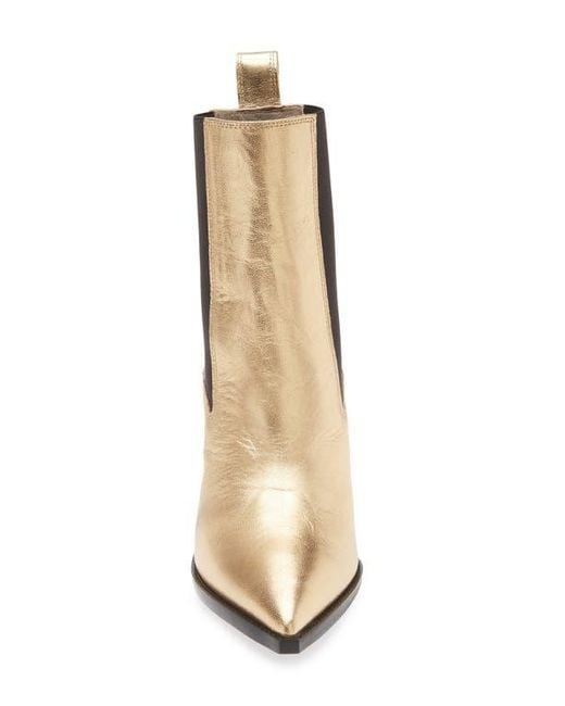 AllSaints Brown Ria Metallic Chelsea Boot