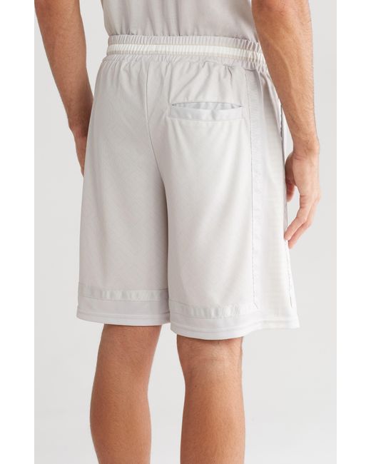 Crooks and Castles Gray Printed Mesh Shorts for men