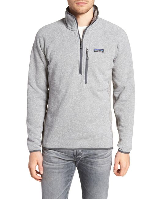 Patagonia Gray Better Sweater Performance Slim Quarter-zip Pullover for men