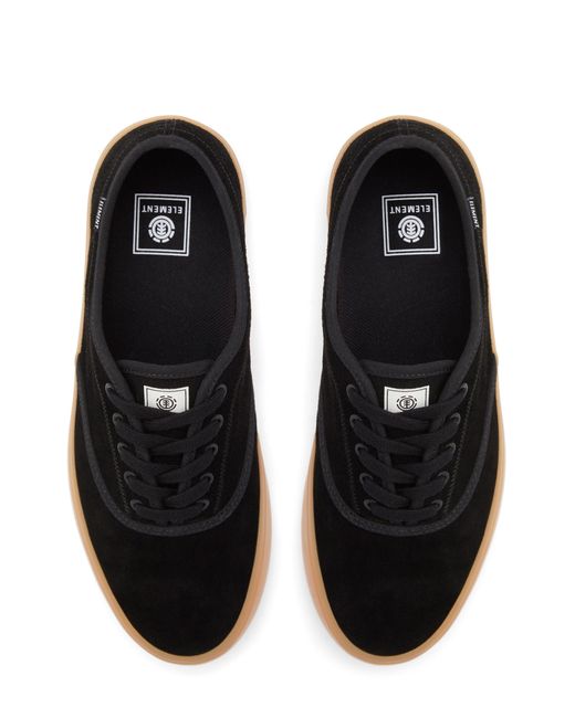 Element Black Passiph Leather Sneaker for men