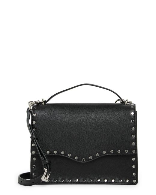 Rebecca Minkoff Nanine Leather Messenger Bag in Black Lyst