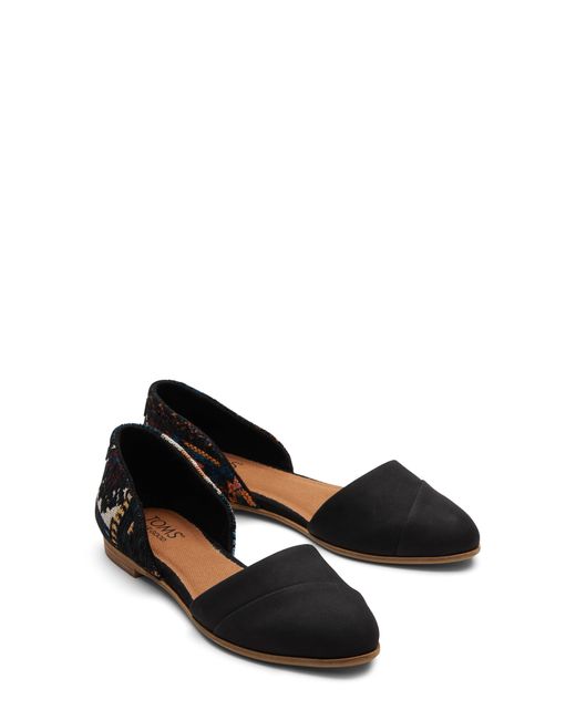 TOMS Black Pointed Toe Flat