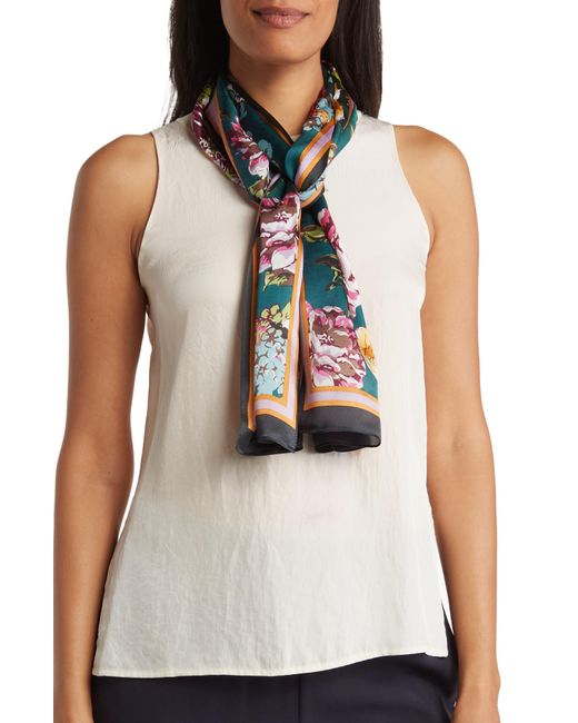 Vince Camuto White Floral Scarf
