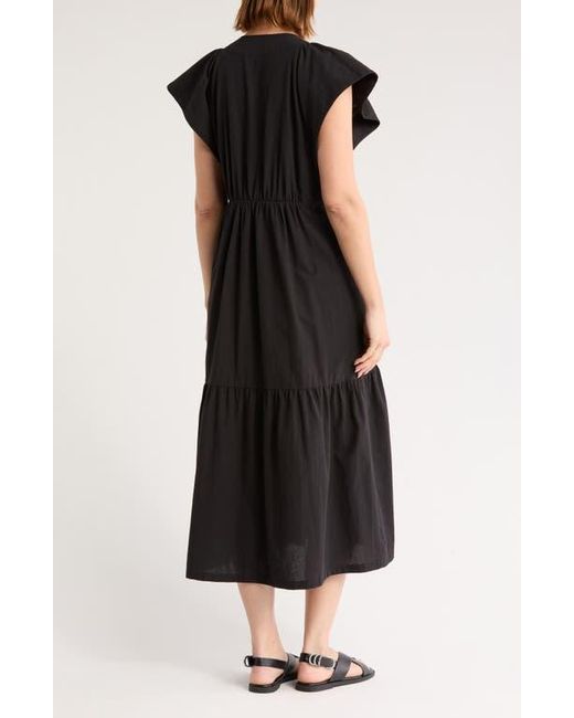 AREA STARS Black Bea Button Front Dress