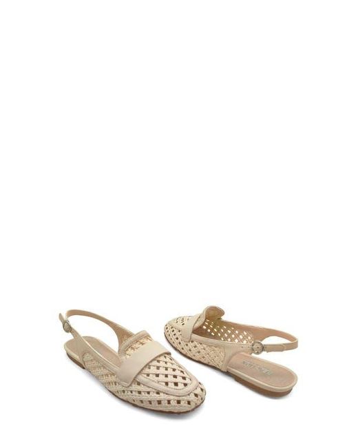 Kenneth Cole Natural Enrica Raffia Slingback Flat