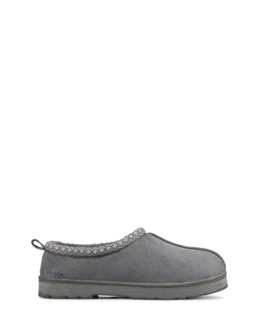 Vance Co. Gray Lance Leather Slipper for men