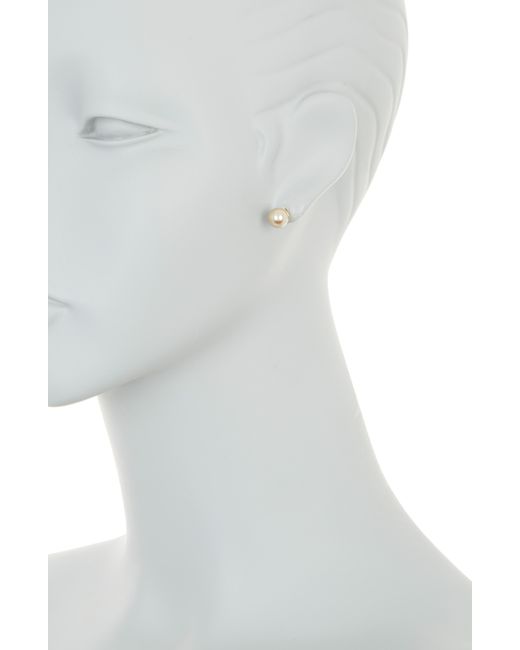Anne Klein White Set Of 3 Ball Stud Earrings