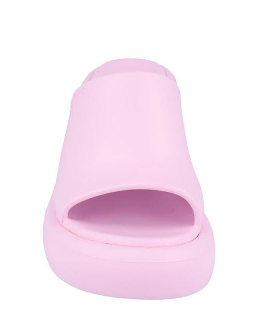 Ferragamo Pink Platform Slide Sandal