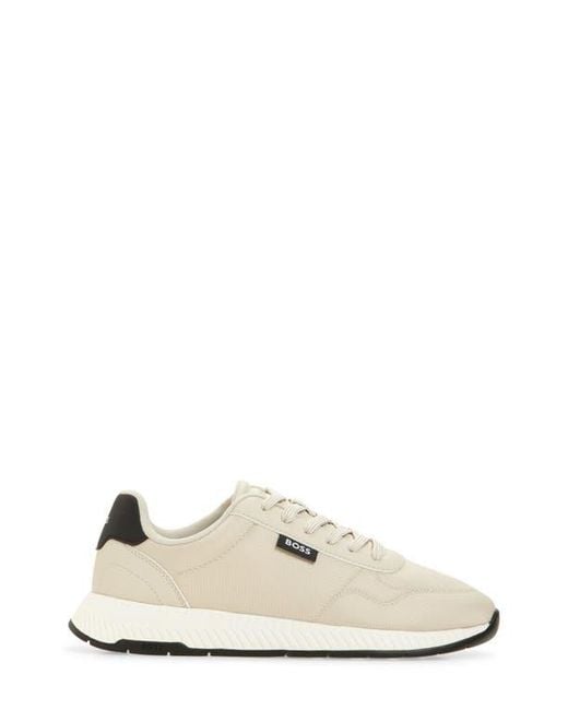 Boss White Titanium Runn Sneaker for men
