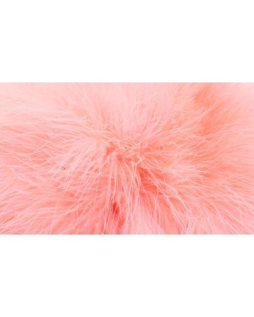 BCBGMAXAZRIA Pink Dennika Ostrich Feather Sandal