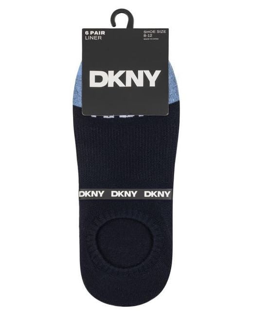DKNY Blue 6-Pack Liner Socks for men
