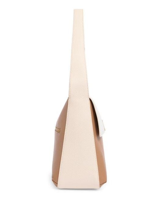 Tahari White Logan Flap Shoulder Bag