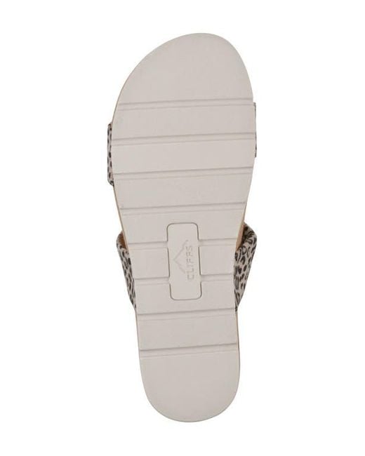 White Mountain Brown Tahlie Slide Sandal