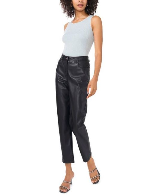 Vince Camuto Black Metallic Rib Sleeveless Sweater