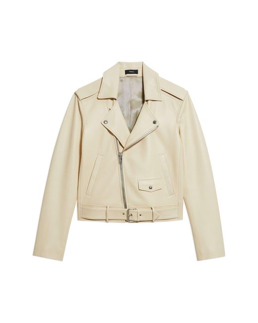 Theory Natural Point Casual Leather Moto Jacket