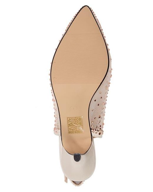 Lady Couture Pink Embellished Slingback Pointed Pumps