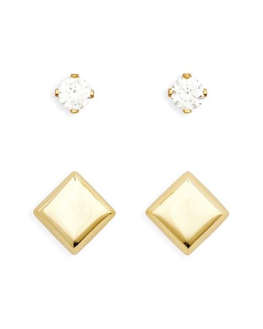 Argento Vivo Metallic Set Of 2 Stud Earrings