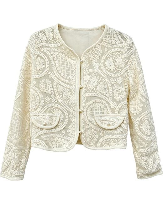Wdny Natural Boxy Lace Jacket