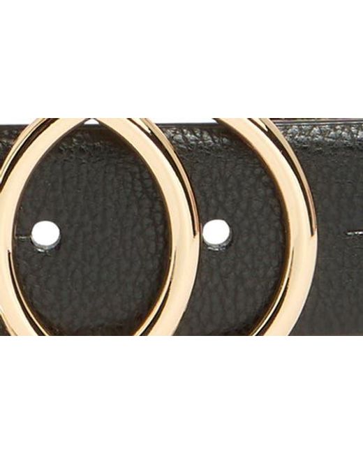 Vince Camuto Multicolor Double Circle Buckle Reversible Belt