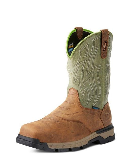 Ariat Green Rebar Flex Waterproof Western Boot for men