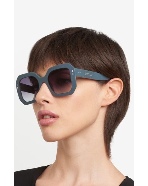 Isabel Marant Gray 53Mm Gradient Rectangular Sunglasses