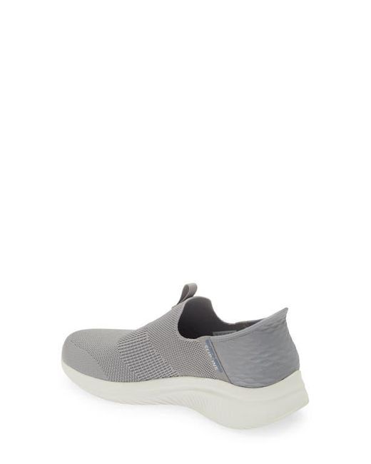 Skechers Gray Ultra Flex 3.0 Smooth Step Slip-On Sneaker for men