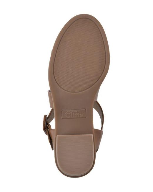 White Mountain Brown Cordovan Heeled Sandal