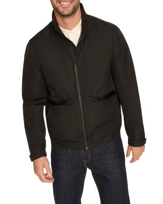 Cole Haan Black Packable Rain Jacket for men