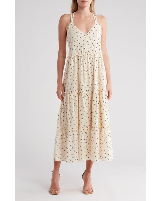 FRNCH Natural Elise Strappy Cotton Sundress