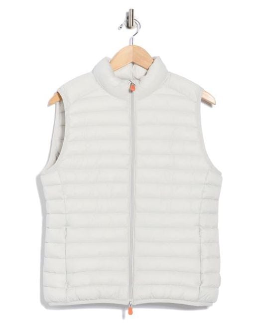 Save The Duck White Neomi Puffer Vest