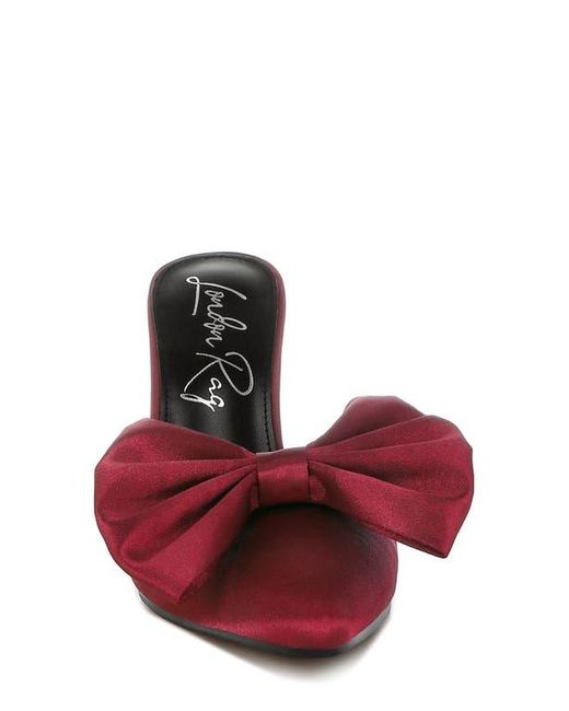 LONDON RAG Red Sidonie Bow Mule Pump
