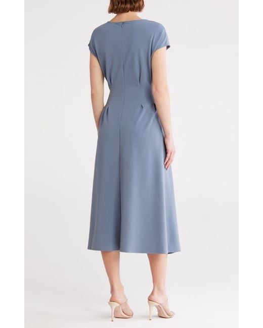 aje white and blue dress Aje Pandorea Layered Maxi Dress, Silver Blue – Plus One Dress Hire main image 0