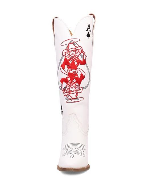 Dingo White Molly Leather Harness Boot