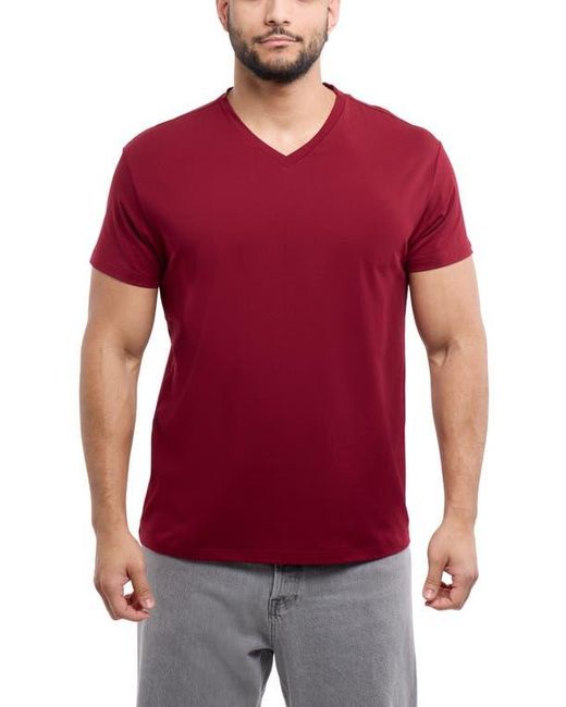 Xray Jeans Red Stretch V-Neck T-Shirt for men