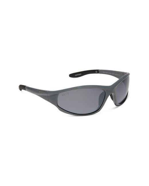 DIFF Gray Lightning 64Mm Oval Sunglasses