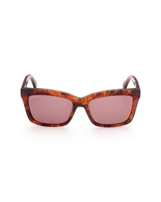 Max Mara Pink 55Mm Rectangular Sunglasses
