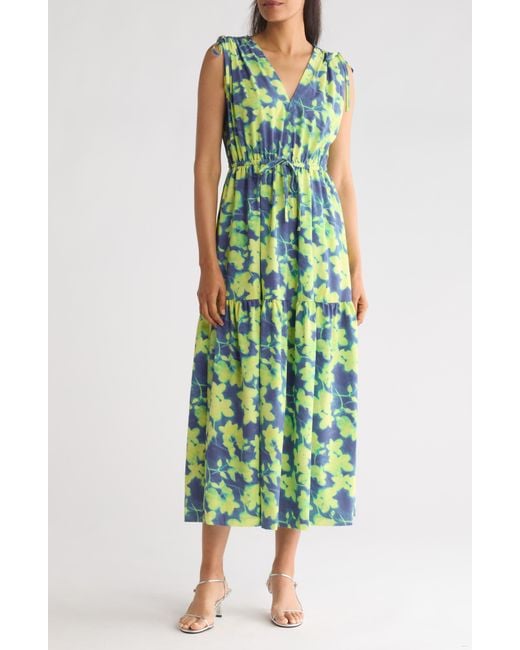 Calvin Klein Green Floral Commuter Maxi Dress