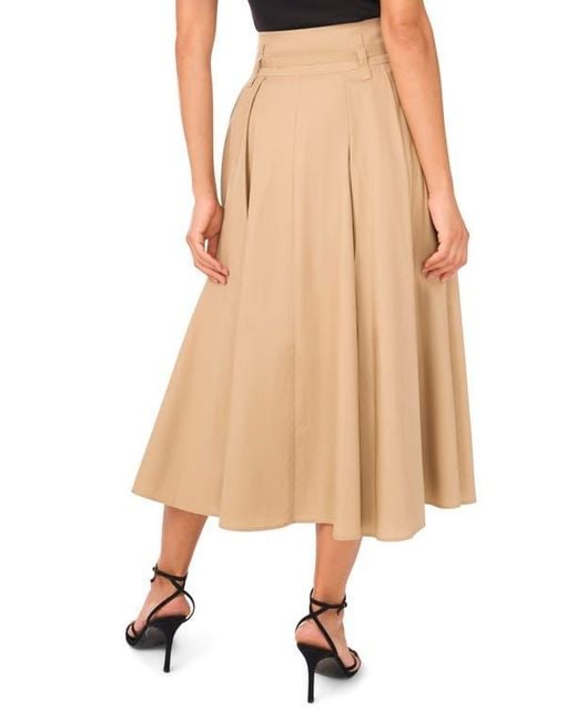 Ted Baker Natural Pleated Belt A-Line Skirt