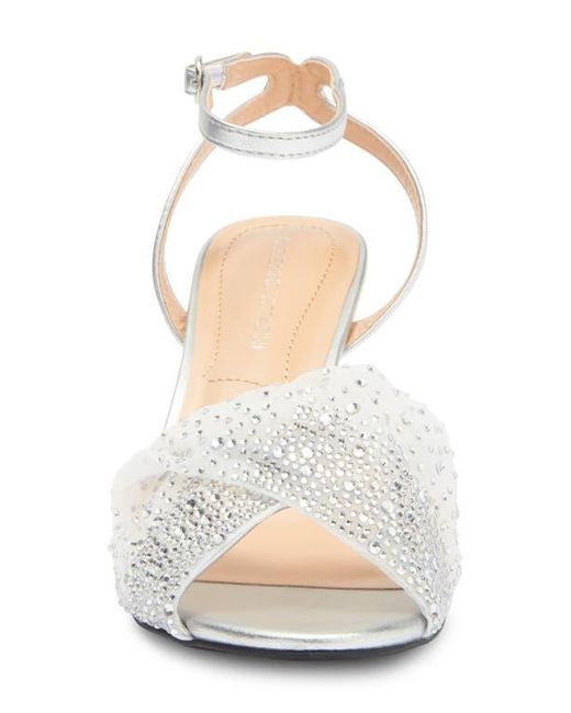 Adrienne Vittadini White Grimbel Peep Toe Pump
