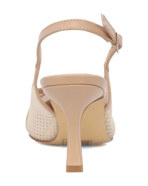 Seven7 Natural Mesh Pointed Toe Slingback Pump