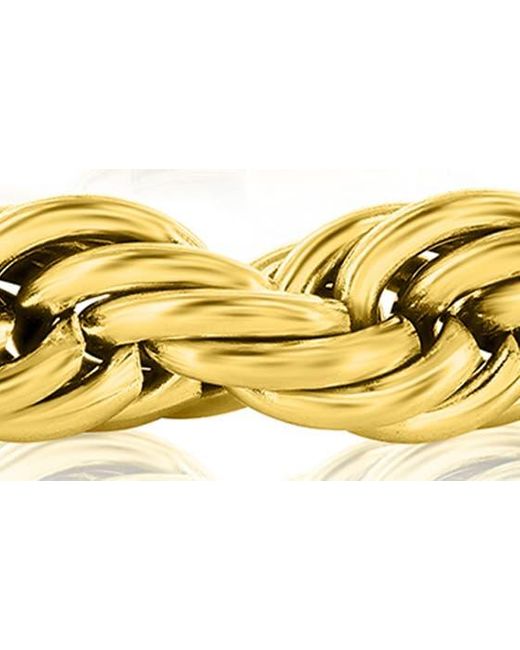 Black Jack Jewelry Metallic 8mm Rope Chain Bracelet for men