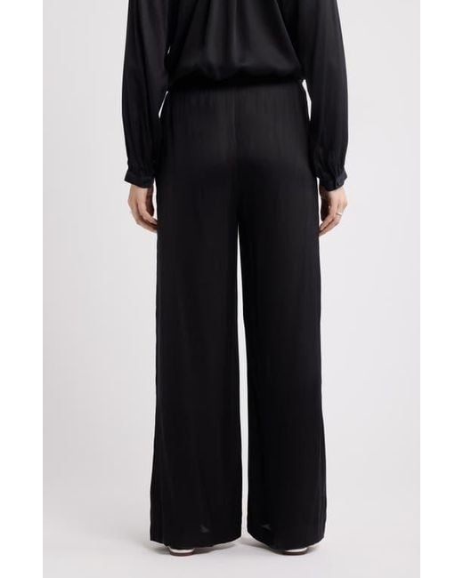 Nordstrom Black Satin Drawstring Pants