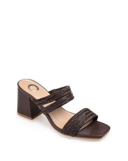 Journee Collection Brown Journee Natia Strappy Block Heel Sandal