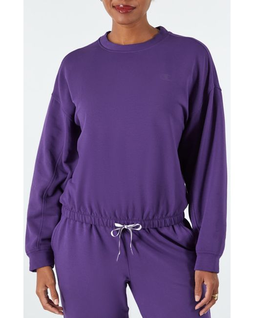 Champion Purple Soft Drawstring Sweatshirt