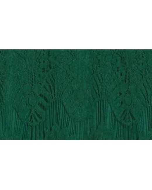 Love By Design Green Lace Long Sleeve Midi Dress