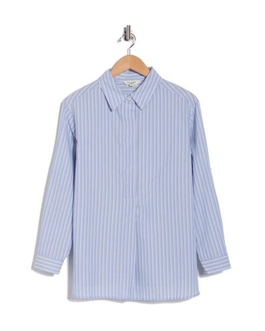 Max Studio Blue Stripe Popover Tunic