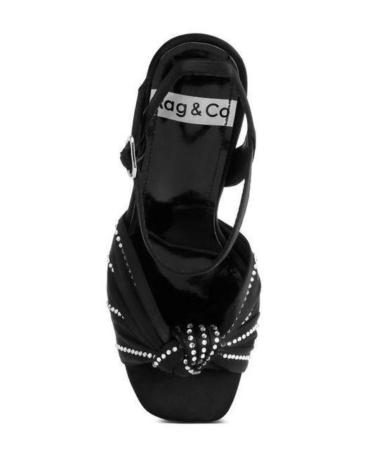 Rag & Co Black Margala Platform Sandal
