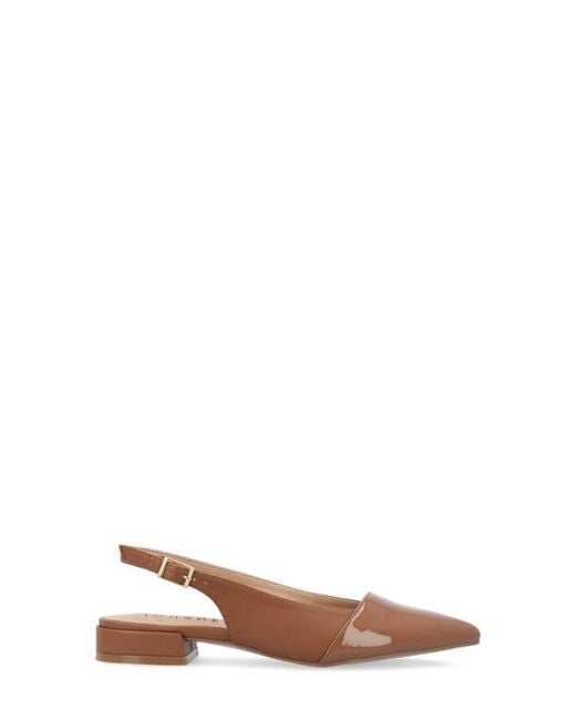 Journee Collection Brown Bertie Slingback Flat