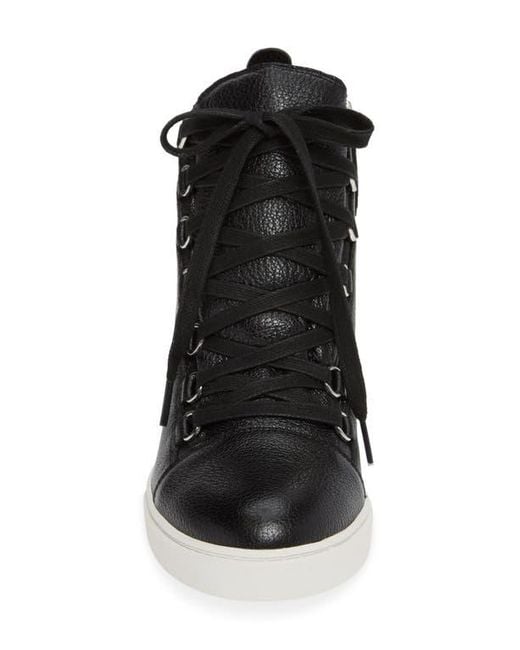 Linea Paolo Black Fenton Wedge Sneaker